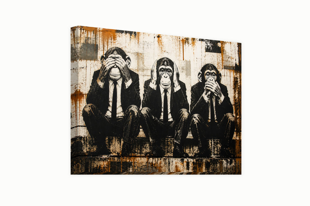 Three Business Monkeys - Banksy – front view
