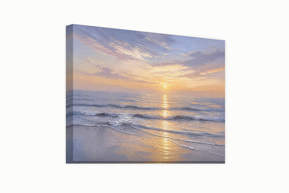 The dawn on the sea – front view