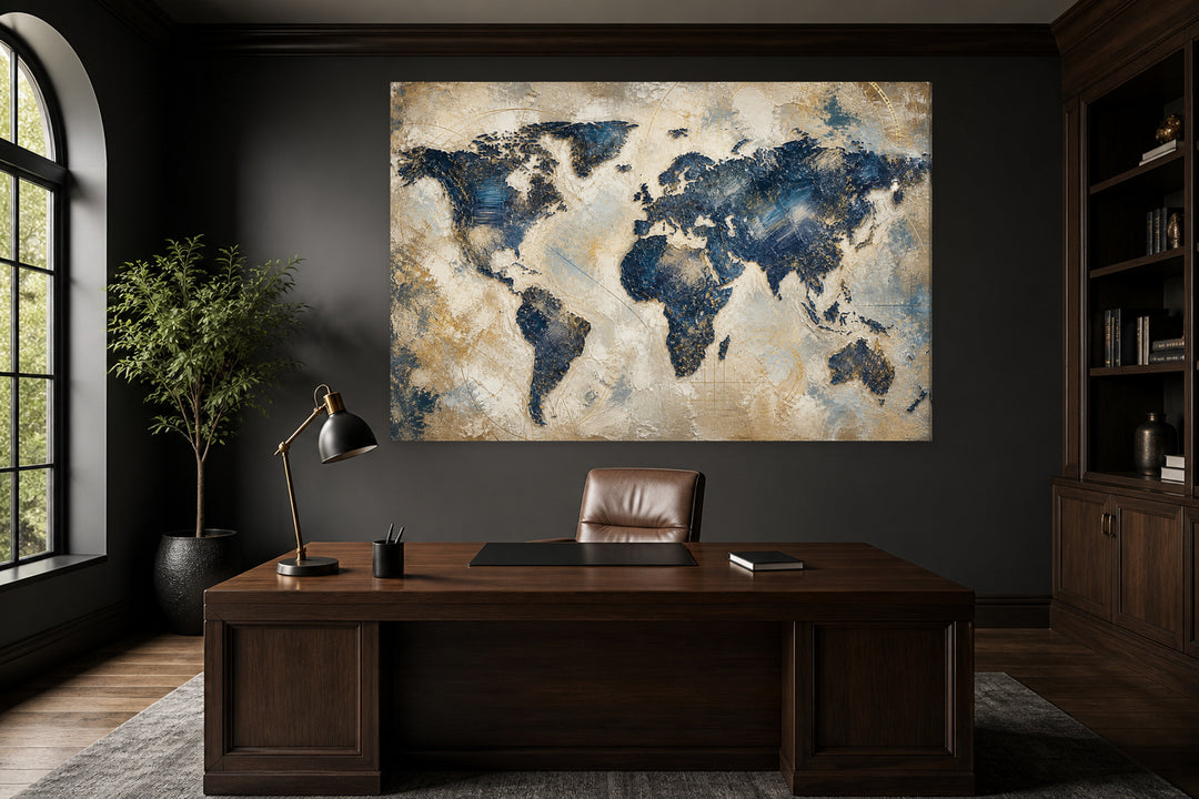 Blue World map – interior view 1