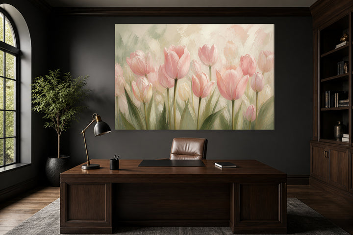 Pink tulips – interior view 1