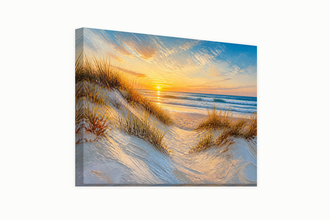 Sand dunes by the sea – front view