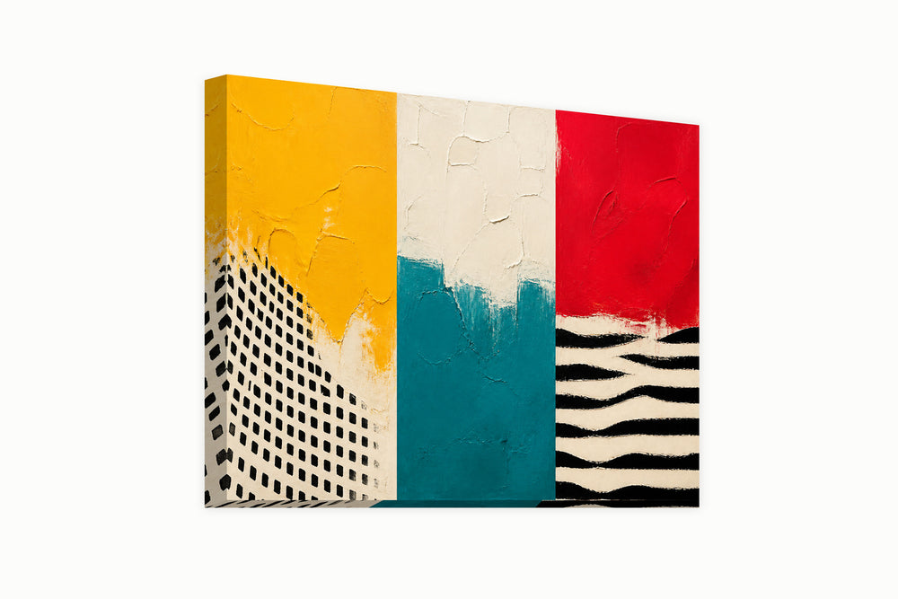 Yellow, blue and red - 3 pieces set – front view