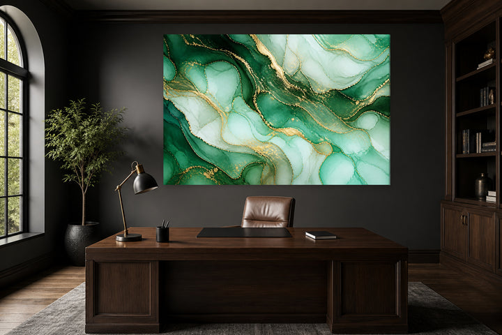 Luxurious emerald marble – interior view 1