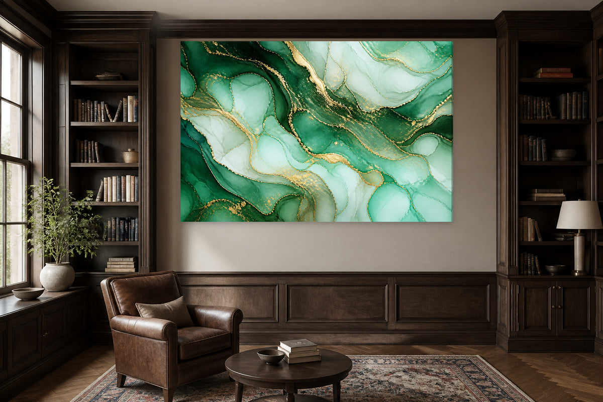Luxurious emerald marble