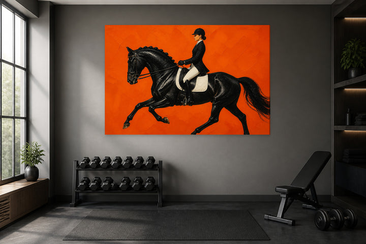 Lady on horseback – interior view 1