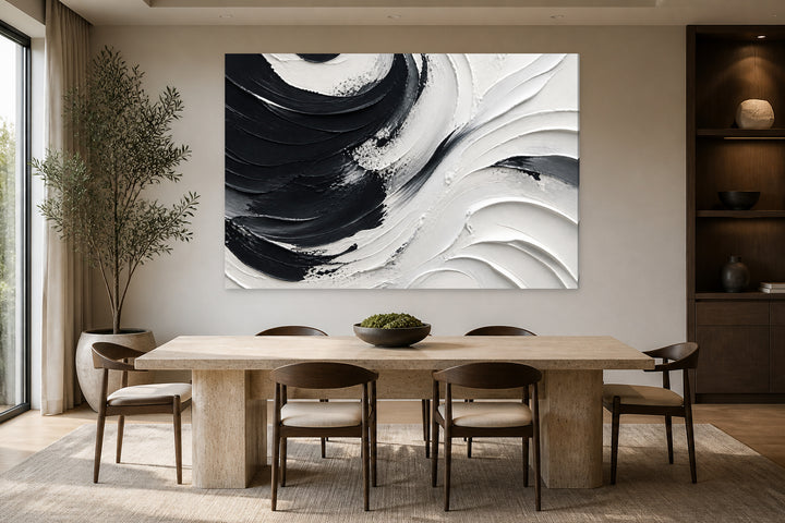 Black and white stucco – interior view 2