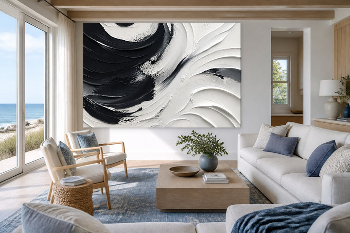 Black and white stucco – interior view 3
