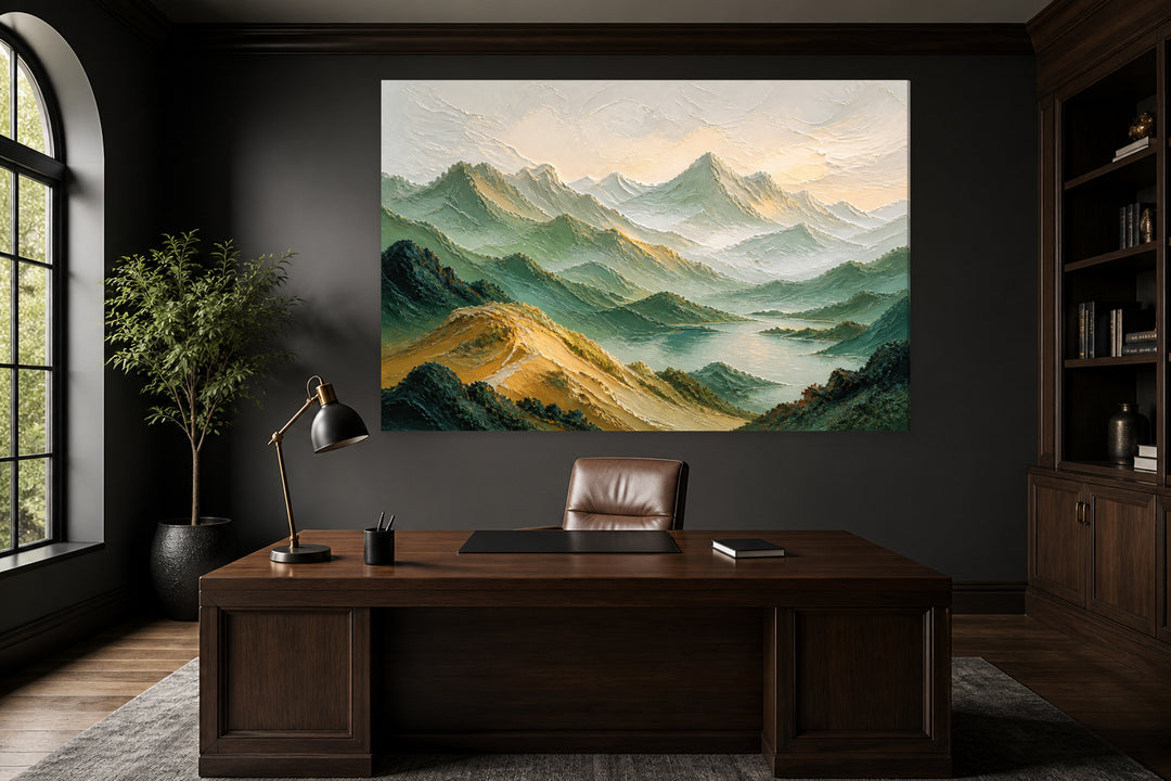 Landscape of mountains on the horizon – interior view 1