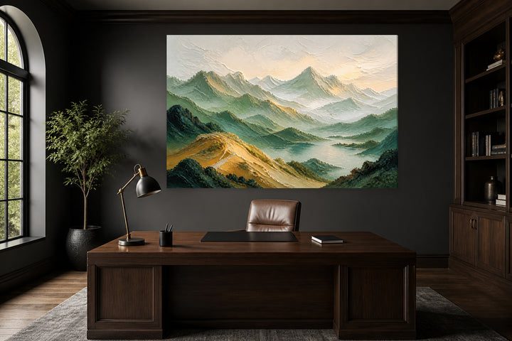 Landscape of mountains on the horizon – interior view 1