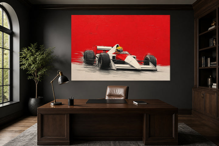 Ayrton Senna red Malboro poster – interior view 1