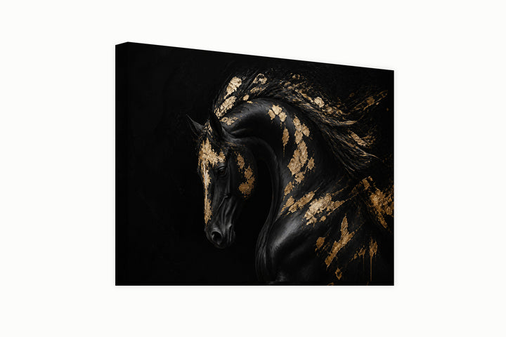 Gold horse – front view