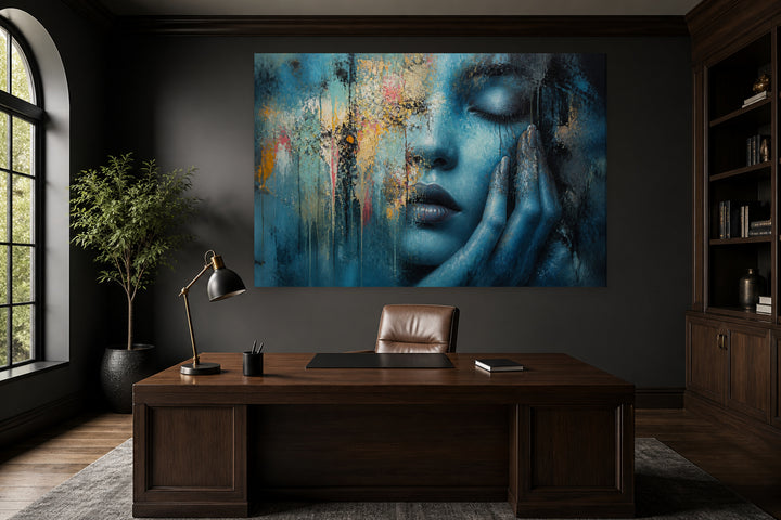 Abstract of a blue woman – interior view 1