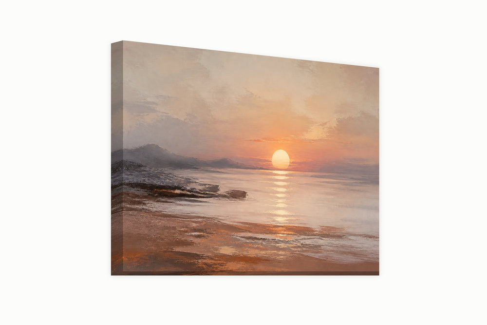 Sunset painting on the sea – front view