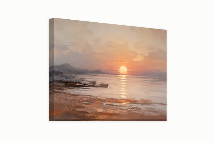 Sunset painting on the sea – front view