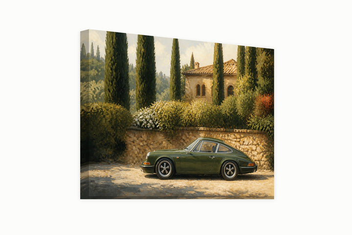Green Porsche Elegant – front view