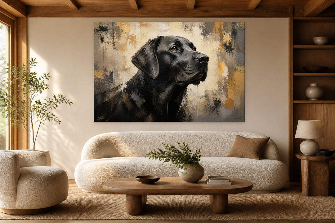 Black labrador – interior view 1