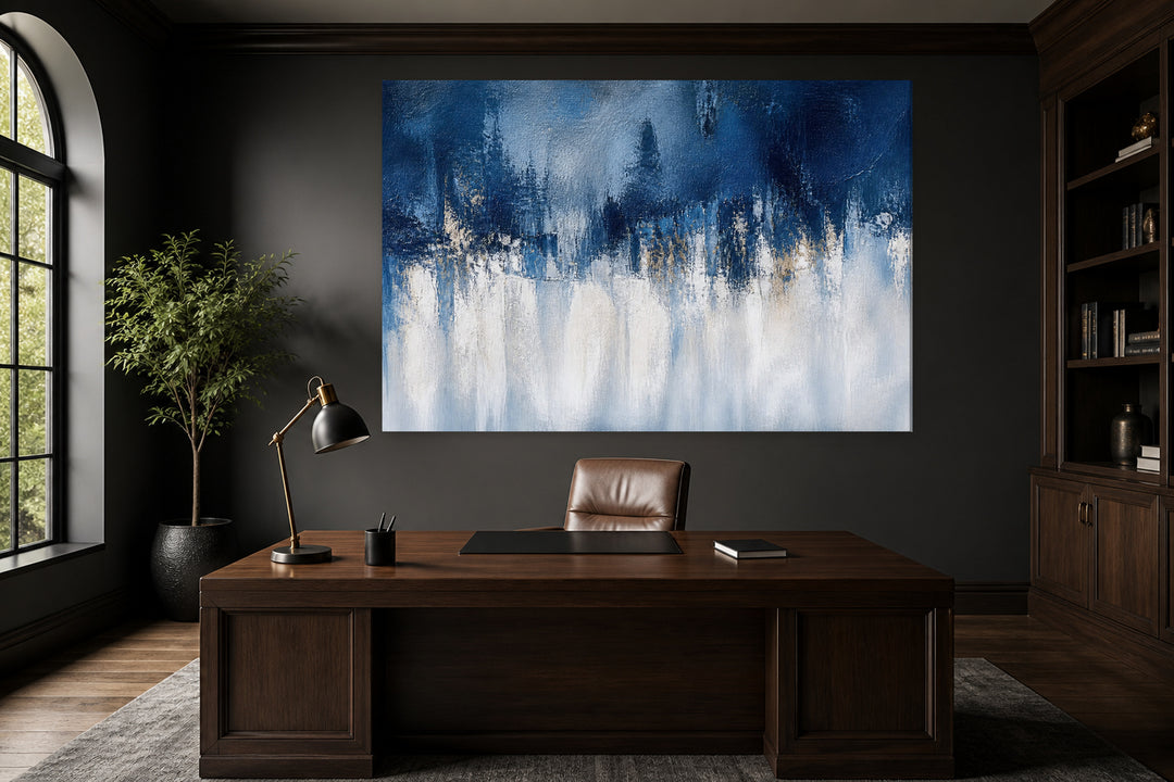 White and blue shades – interior view 1