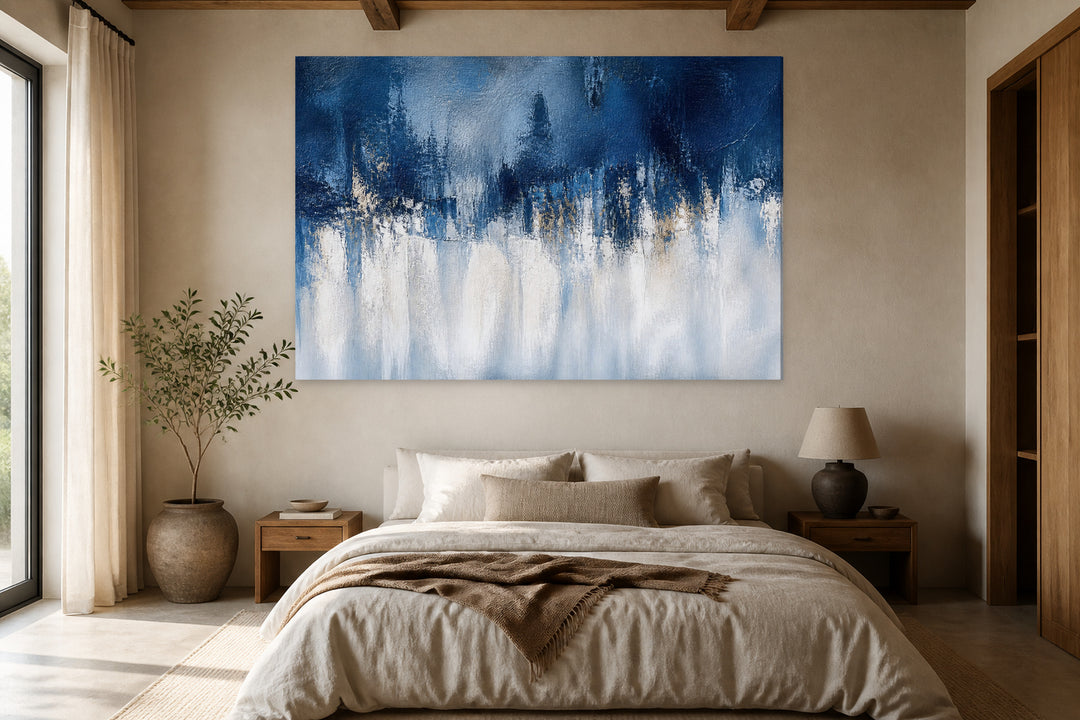 White and blue shades – interior view 2