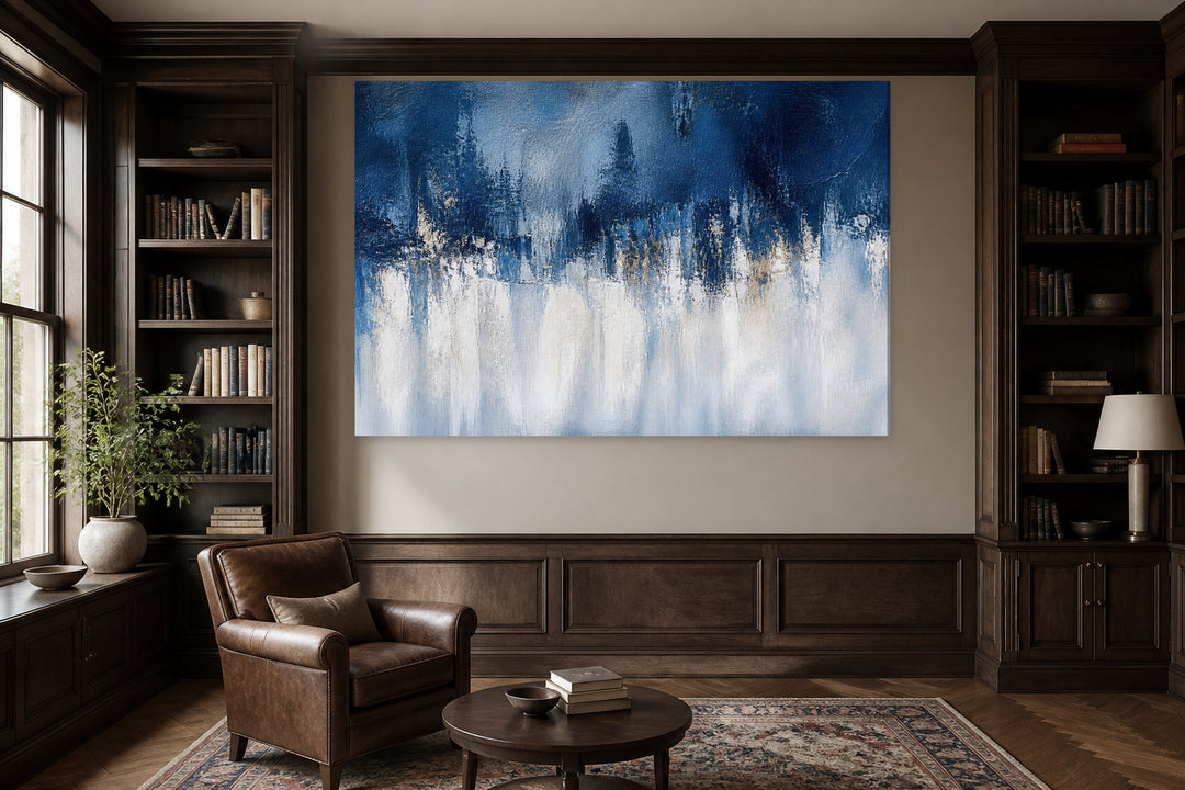 White and blue shades – interior view 3