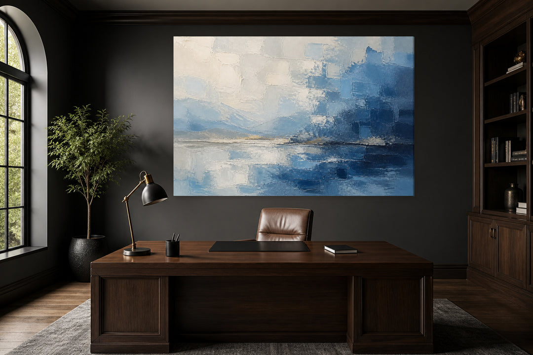 Astract landscape Wabi Sabi Blu – interior view 1
