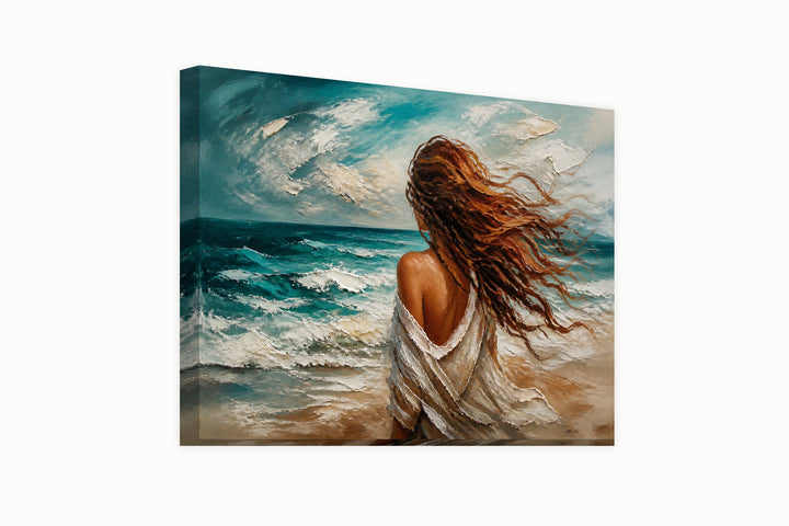 Hair in the wind – front view