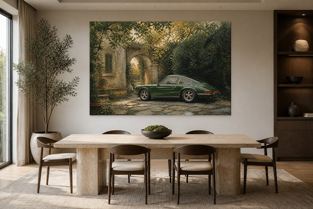 Porsche Green Vintage – interior view 2
