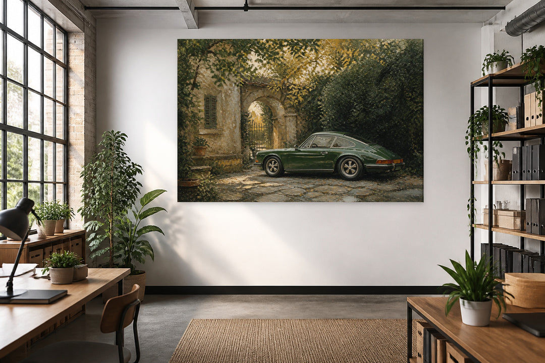Porsche Green Vintage – interior view 3