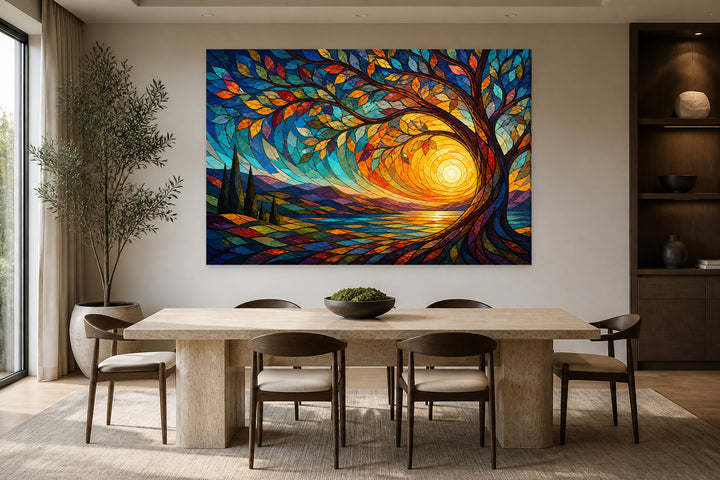 Colorful mosaic style tree – interior view 2
