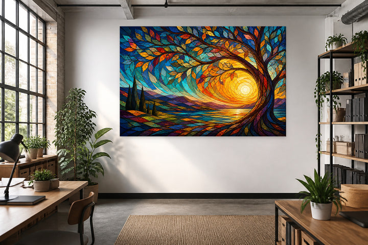 Colorful mosaic style tree – interior view 3