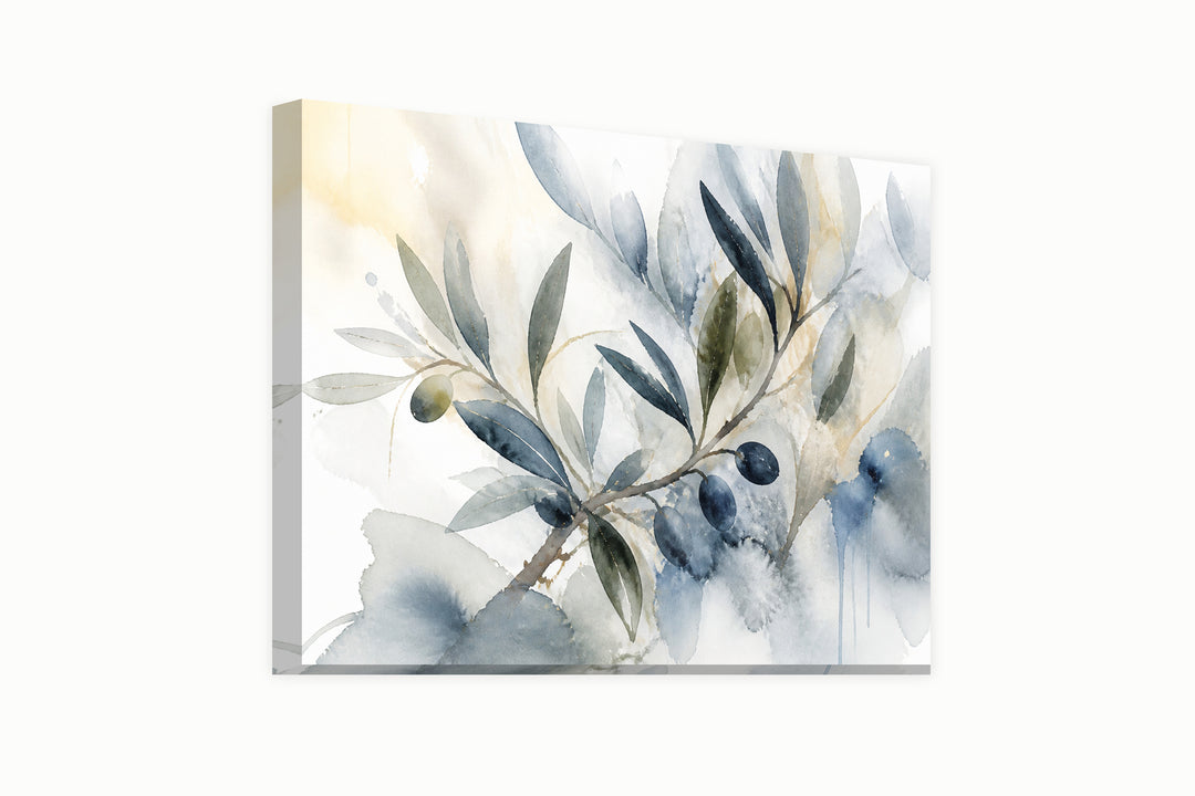 Olive tree in watercolor – front view