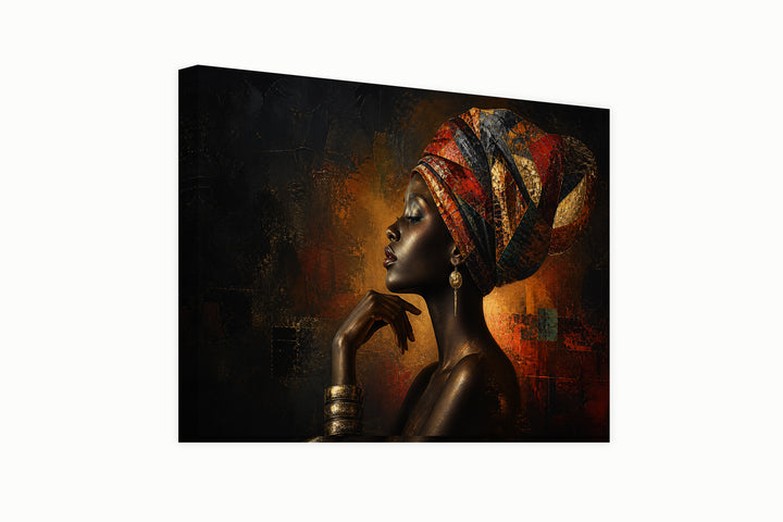 Thinking woman – front view
