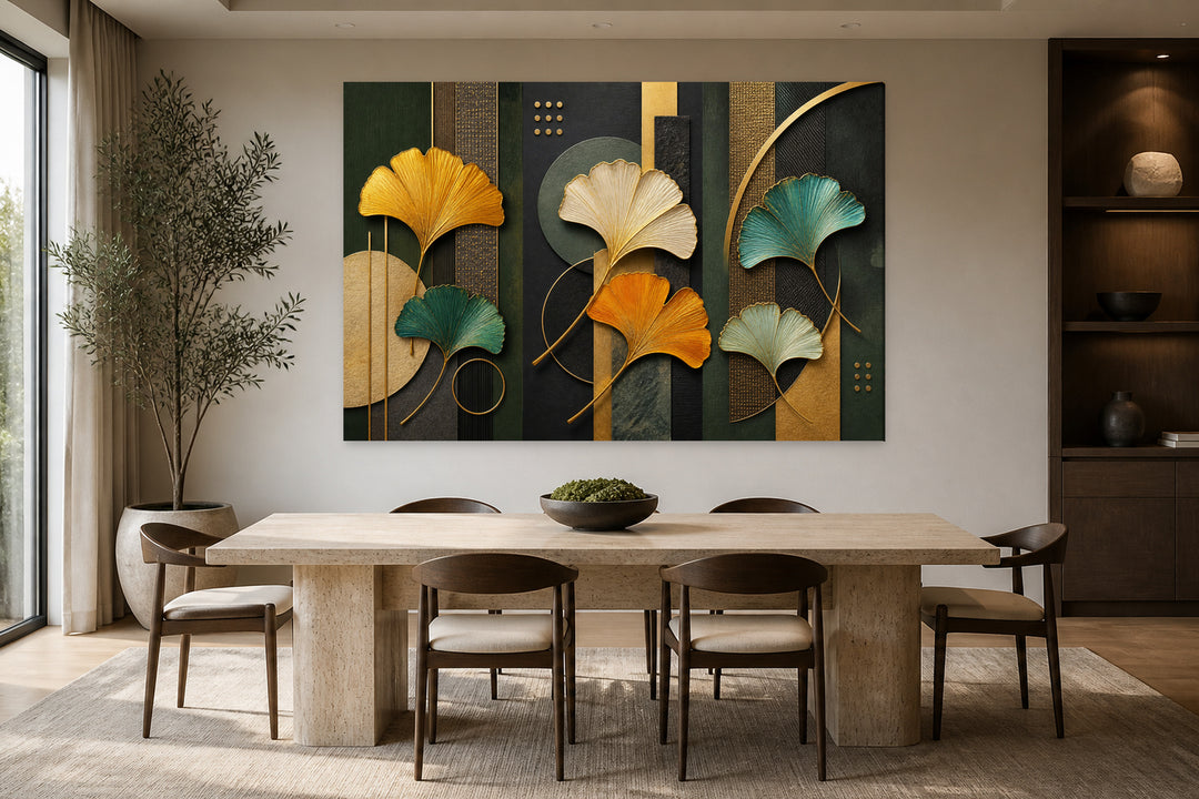 Modern ginkgo - 3 pieces set – interior view 2