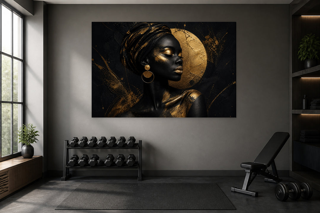 Reflective African woman – interior view 1