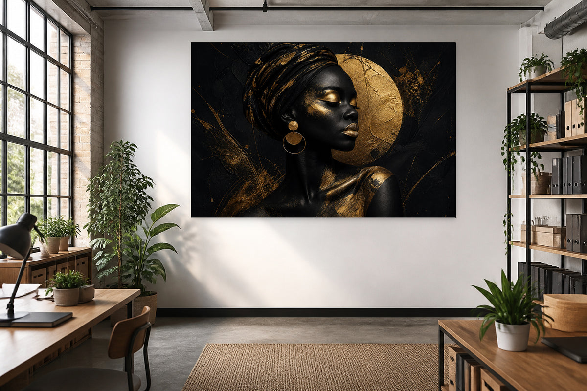 Reflekterende afrikansk kvinde