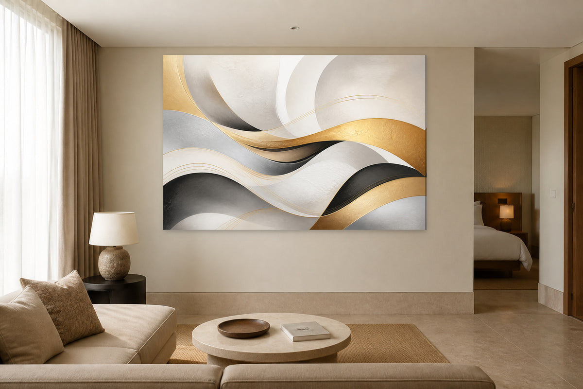 Golden waves - 3 pieces set