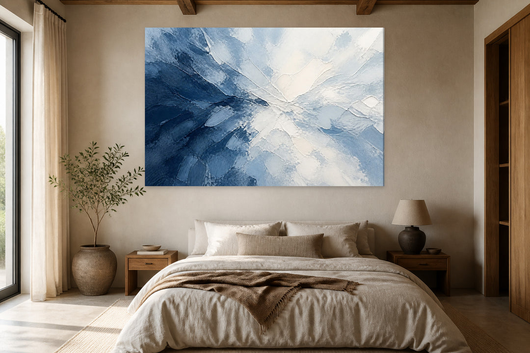 Abstract wabi sabi blue – interior view 2