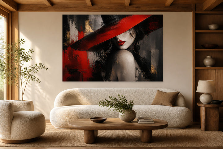 Woman with an elusive gaze – interior view 1