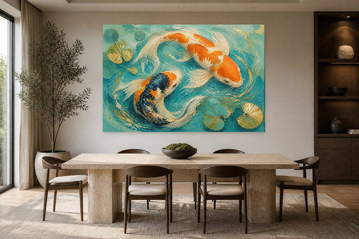 Colorful carp in the sea – interior view 2