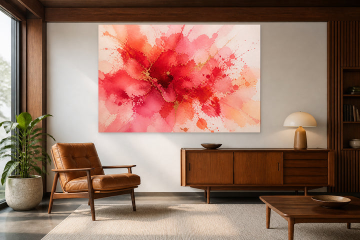 Watercolor explosion of red – interior view 2