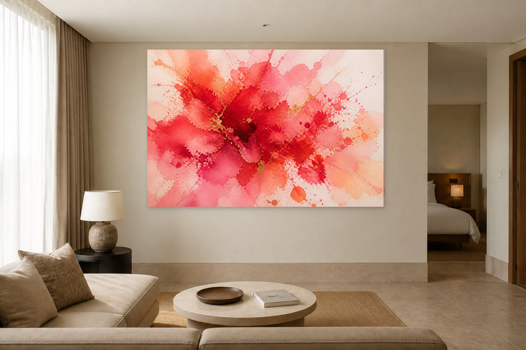Watercolor explosion of red – interior view 3