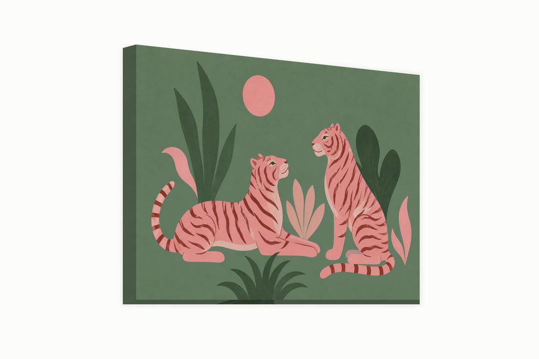 Two tiger poster minimalist – front view