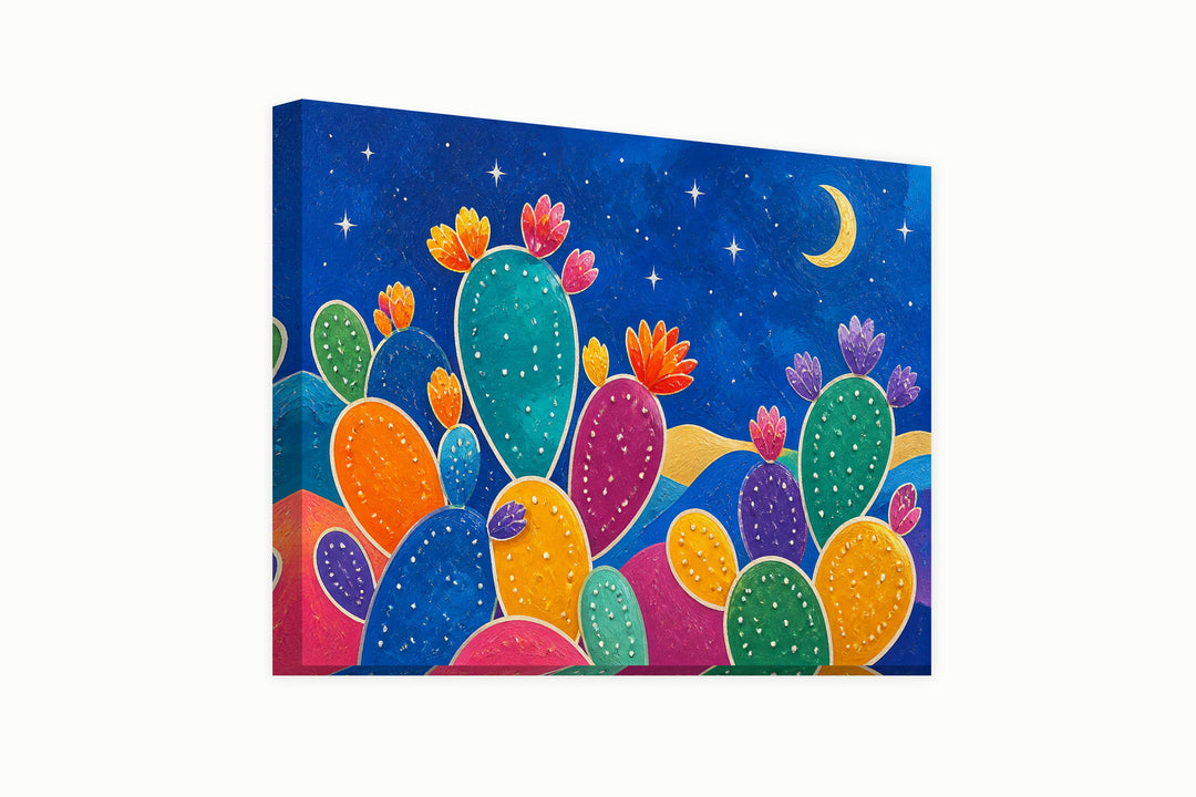 Nighty blue prickly pears - Sicily – front view