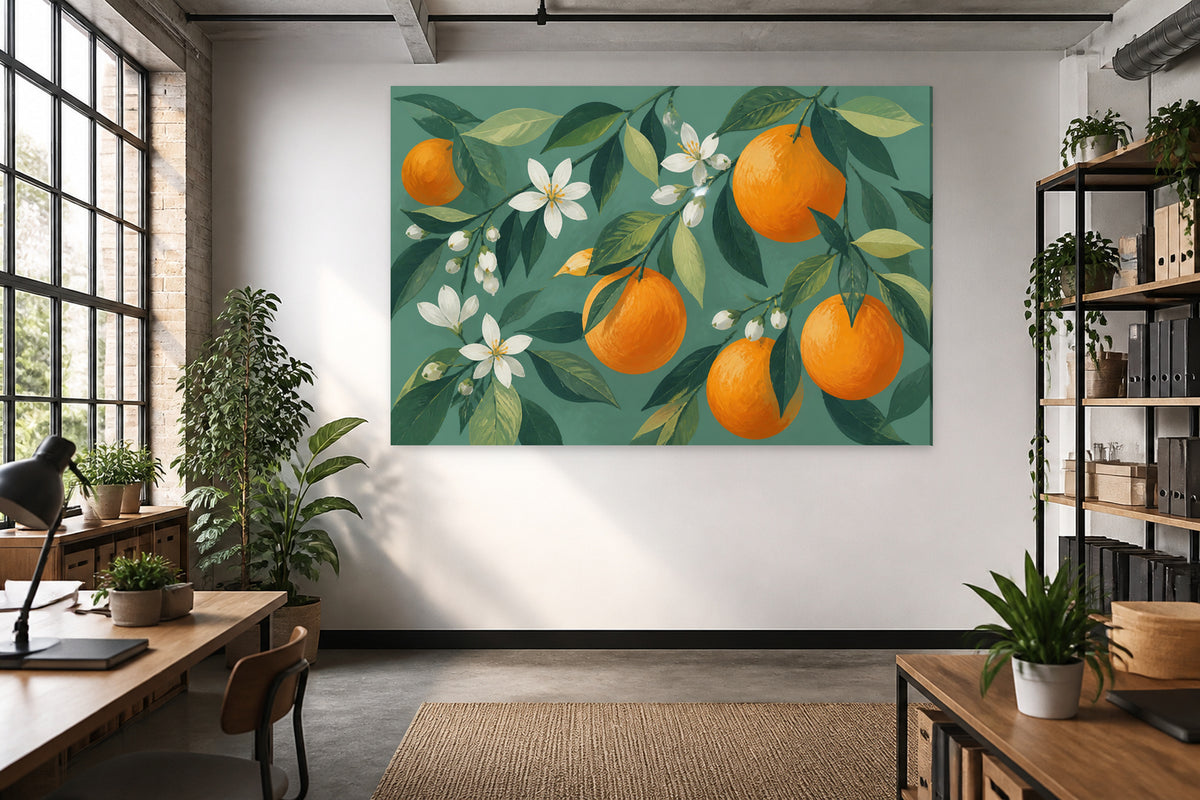 Orange with flower