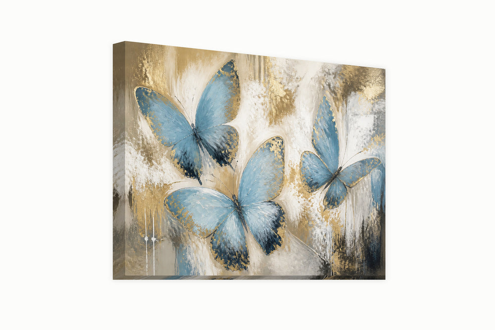 Blue butterflies – front view