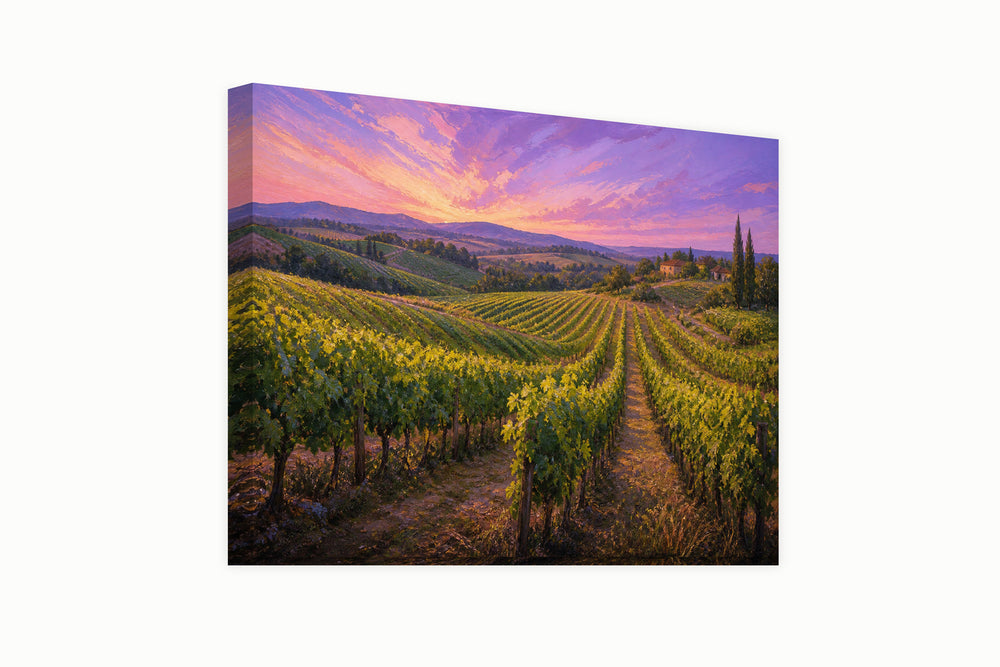 Vineyards in the hills – front view