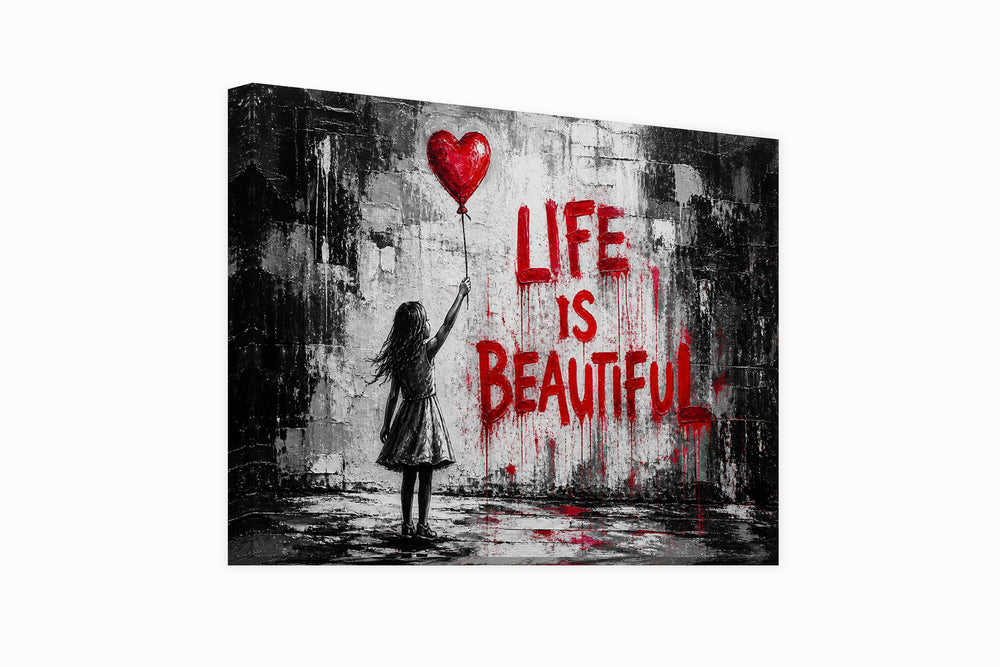 Life is Beautiful Black & White – front view