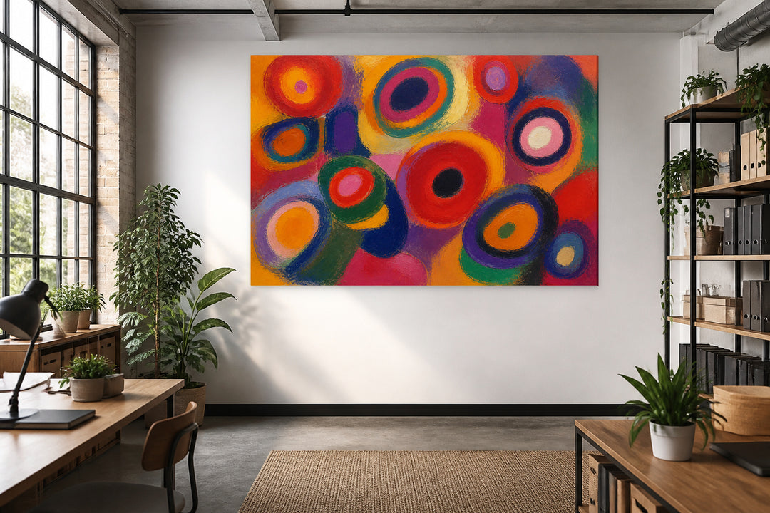 Abstract red circle – interior view 3