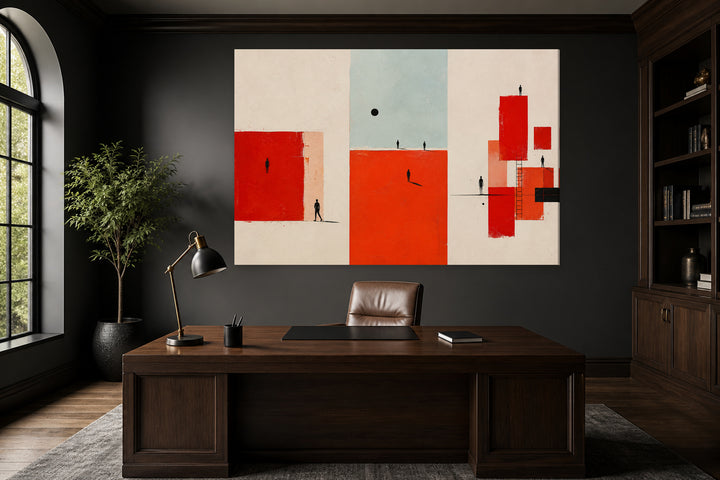 Red minimal - 3 pieces set – interior view 1