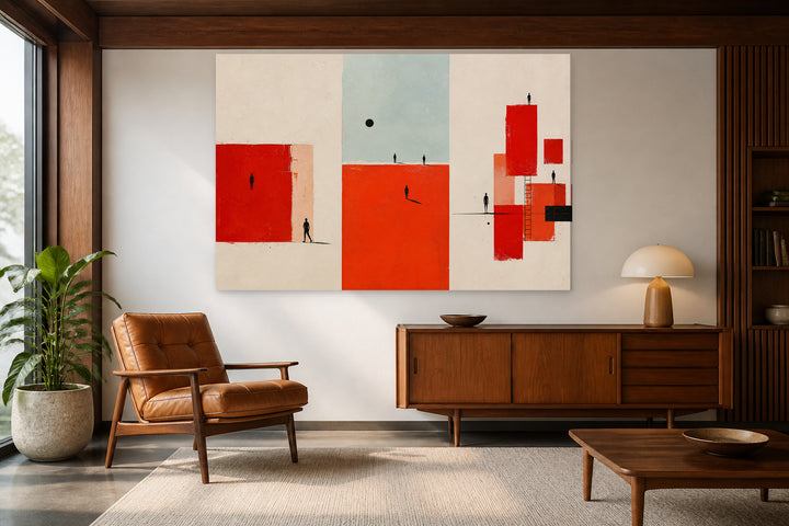 Red minimal - 3 pieces set – interior view 2