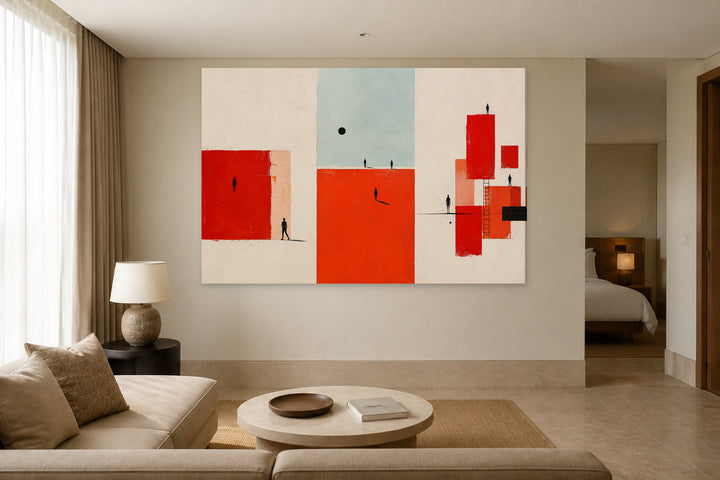 Red minimal - 3 pieces set – interior view 3